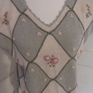 Ladies short sleeve sweater